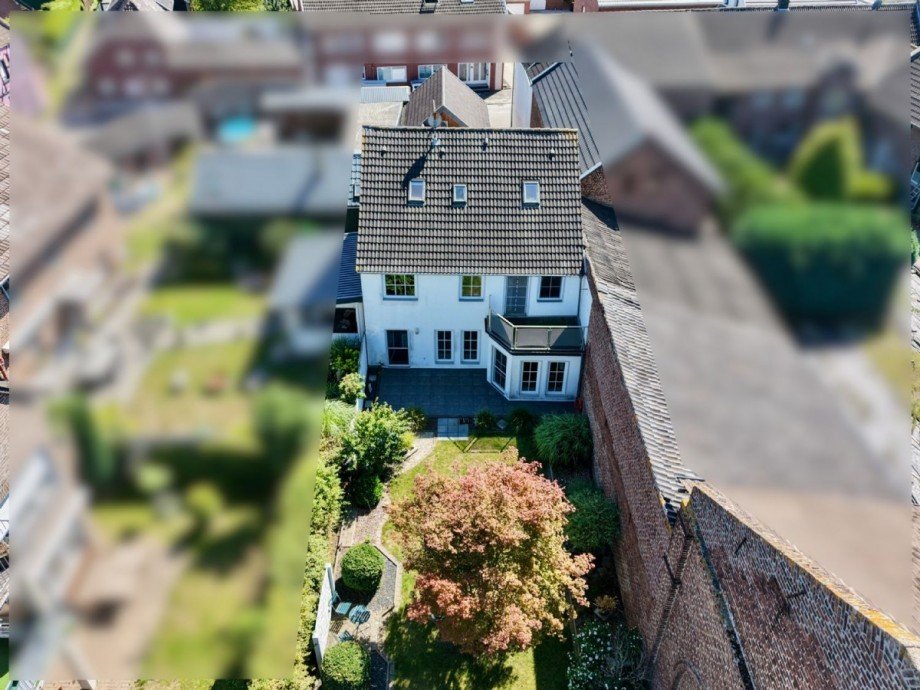 Luftaufnahme hinterer Bereich Einfamilienhaus Erkelenz-Kückhoven
