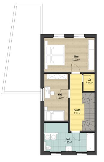 Grundriss OG Doppelhaush�lfte Erkelenz-Granterath