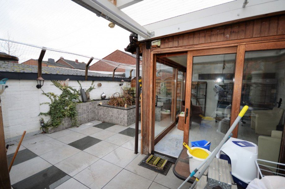 Terrasse Doppelhaush�lfte H�ckelhoven