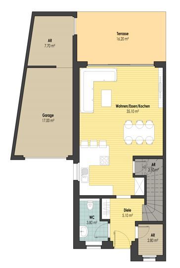 Grundriss EG Doppelhaush�lfte Erkelenz-Granterath