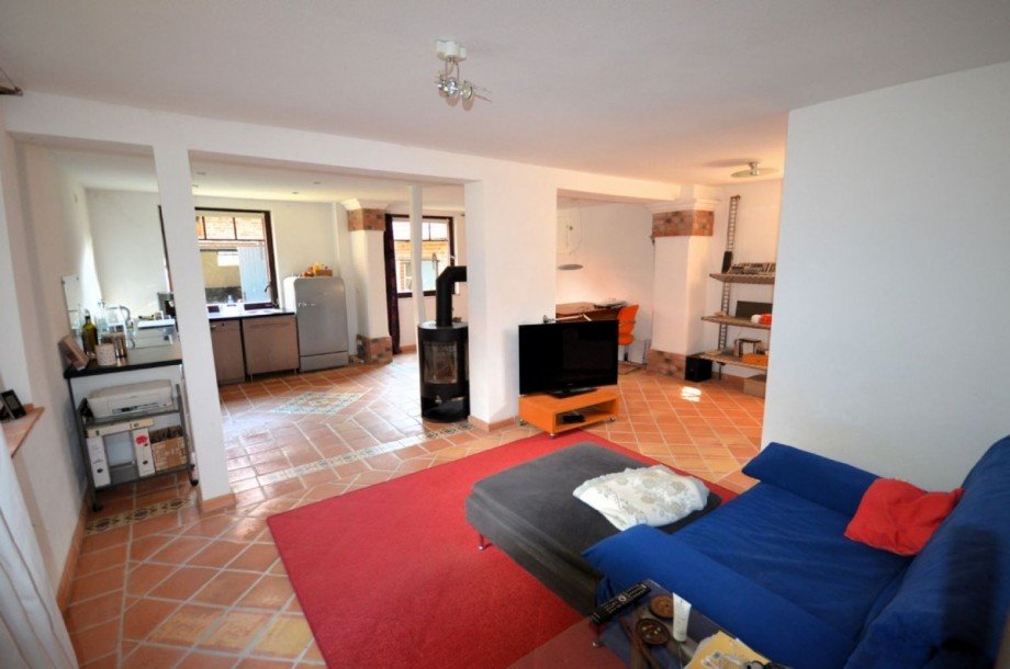 Wohnung EG - Wohn-/Essbereich mit offener Küche Bild 2 Bauernhaus Linnich-Gevenich